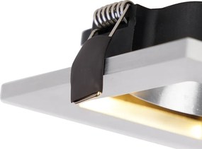 6 darabos modern süllyesztett spotlámpa készlet alumíniumból, forgatható és dönthető GU10 50mm - Qure