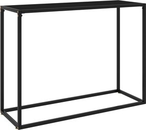 vidaXL fekete edzett üveg tálalóasztal 100 x 35 x 75 cm