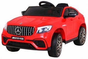 Elektromos autó Mercedes GLC 63S, 4 motor, EVA habszivacs kerekek, piros