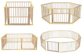 2Kids Toys - Gyerek fa játszókarám XXL 210x210 cm bézs