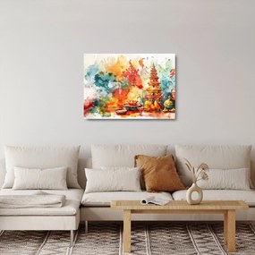 Üveg kép - Akvarell illusztráció (70x50 cm)