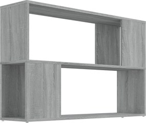 vidaXL szürke sonoma színű szerelt fa könyvszekrény 100x24x63 cm