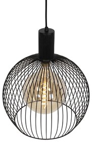 Design kerek lámpa fekete 40 cm - Dos