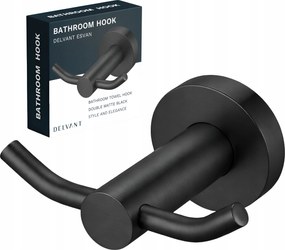 Fürdőszobai Törölközőtartó Akasztó Fali Tartó Delvant Esvan Fekete