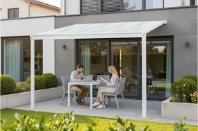alumínium pergola LANITPLAST WALL 33 fehér + opal PC LG2119