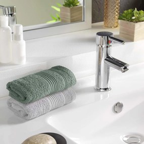 Zsályaszínű frottír pamut törölköző 30x50 cm Tendresse – douceur d'intérieur