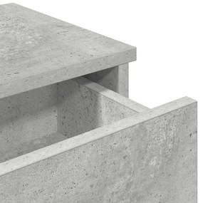 Falipolc fiókokkal betonszürke 60x25x15 cm műszaki fa