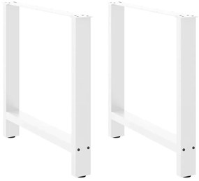 2 db fehér étkezőasztal láb 80 x (72-73) cm acél étkezőasztal láb