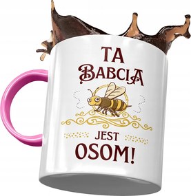 Rózsaszín Bögre Nagymama Napjára Nyomtatott Fotóval