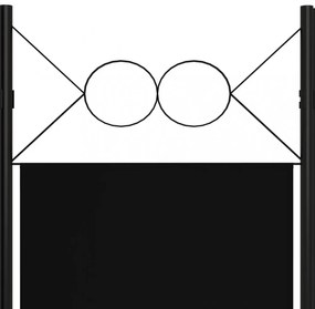 fekete 3 paneles paraván 120 x 180 cm