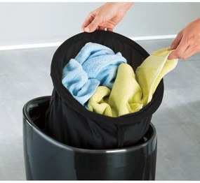Wenko Fürdőszoba szék mosodai tárolóval Candy 20l, fekete