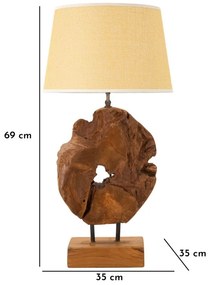Lampada teak da tavolo kepala ø 35x69cm