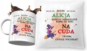 Alice párna ajándék bögre szett fényképes nyomtatással