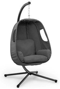 Blumfeldt Bella Donna, függő hintaszék, ülőpárna, 180 g poliészter, sötétszürke