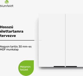 Blumfeldt WoodVista magas szekrény, Soft-Close, alumínium fogantyúk, fenntartható anyagok