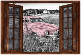 Poszter 60x40 Rózsaszín nagymama Antik