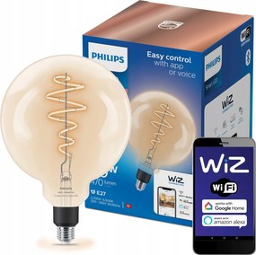 Led izzó E27 G200 6,7W 40W 2700-6500K Filament Smart WiFi Philips WiZ