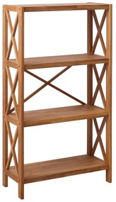 Natúr színű tölgyfa polcos állvány 70x124 cm X-Shelf – Unique Furniture