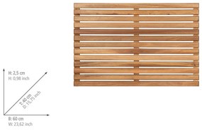 Natúr színű fa fürdőszobai kilépő 40x60 cm Acacia – Wenko