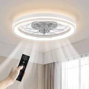 Modern mennyezeti Airwit ventilátor Led világítással és távirányítóval 48 cm