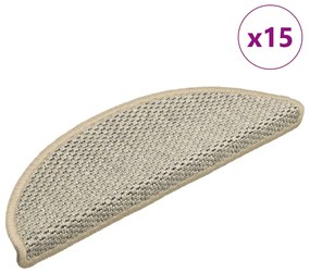 15 db szizálhatású világoszöld öntapadó lépcsőszőnyeg 56x17x3cm