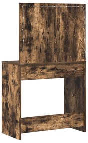 öltöztető asztal LED világítással Füstölt tölgy 78.5x41x135 cm