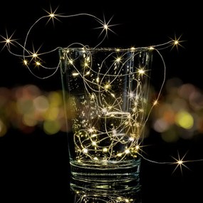 VOLTRONIC® LED lánc 2x 100 LED Meleg fehér