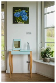 Dressing Table grafitszürke fésülködőasztal tükörrel, hosszúság 85 cm - Ragaba