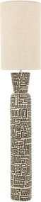Fekete-krémszínű állólámpa textil búrával (magasság 145 cm) Nairobi – Mauro Ferretti