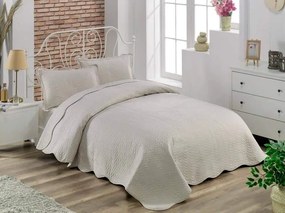 Pamut ágytakaró Deluxe sima bézs TiaHome - 220x240cm + 2ks 50x70cm