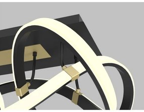 Wofi 9134-204 - INDIGO LED 64W 230V dimm. mennyezeti lámpa fekete/arany