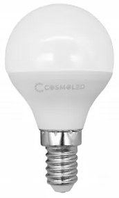 LED lámpa , égő , kisgömb ,  E14 foglalat , 3W , természetes fehér , COSMOLED
