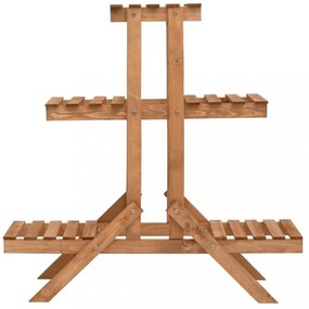 fenyőfa virágtartó állvány 83 x 25 x 83 cm