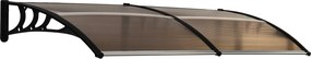 Outsunny Napernyő Előajtóra 75x195x23 cm Kültéri Nap- és Esővédő Barna | Aosom