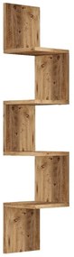 Natúr színű fali könyvespolc borovi fenyő dekorral 22x117 cm Laura – Kalune Design