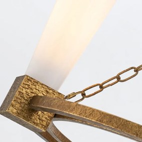 Elstead KRISTY4-DG-OPAL - Rúdra szerelt KRISTY csillár 4xE27/40W/230V, rézszínű