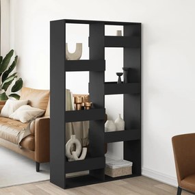 fekete szerelt fa térelválasztó 100 x 33 x 175 cm