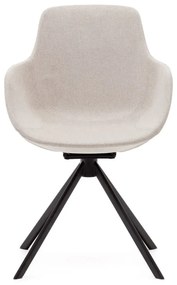 Bézs kárpitozott karfás étkezőfotel szett 2 db-os Tissiana – Kave Home