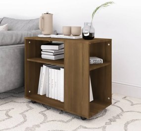barna tölgy színű szerelt fa kisasztal 70 x 35 x 55 cm