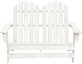 vidaXL kétszemélyes tömör fehér fenyőfa kerti adirondack szék