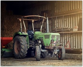 Poszterek 50x40 Traktor egy régi pajtában