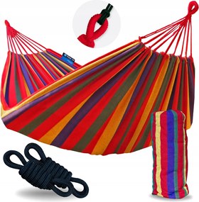 Kerti függőágy nagy 2os Singa 220x160 piros Potenza huzattal