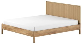 Natúr színű tölgyfa franciaágy ágyrács nélkül 180x200 cm Olive Rope – Vipack