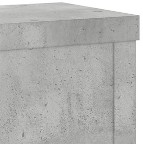 2 db betonszürke szerelt fa növénytartó állvány 10 x 10 x 18 cm