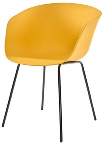 Scaun modern din plastic în carouri Yellow - Livorno