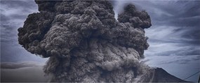 Kép - Vulkán kitörés (120x50 cm)