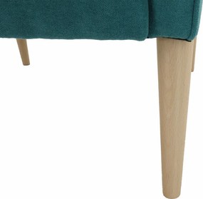 Kényelmes fotel, türkíz/bükk, BREDLY