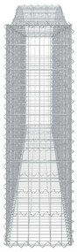 2 db íves horganyzott vas gabion kosár 400x30x100/120 cm