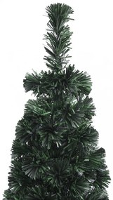 száloptikás vékony műkarácsonyfa talppal 180 cm