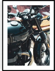Poszter 50x70 Triumph Bonneville, Retro motorkerékpár, Klasszikus, Design, Stílus